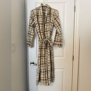 LL Bean Women's Scotch Plaid Flannel Robe